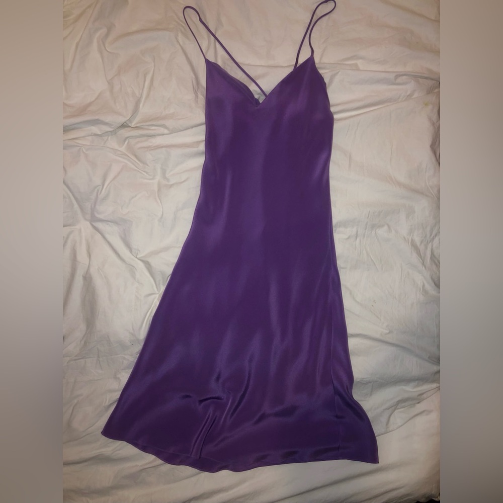 Ralph Lauren Purple Bias-Cut Dress (Size 12)